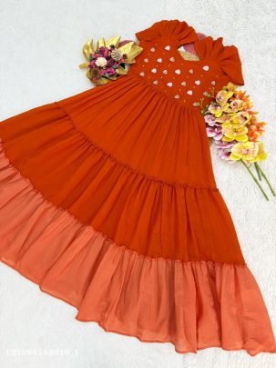Noorani Maggam Work Mull Cotton Maxi Gown