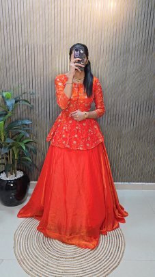 Peplum Style Designer Lehenga Choli