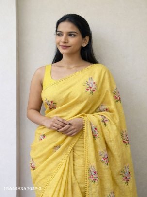 Premium Dola Silk Embroidered Saree