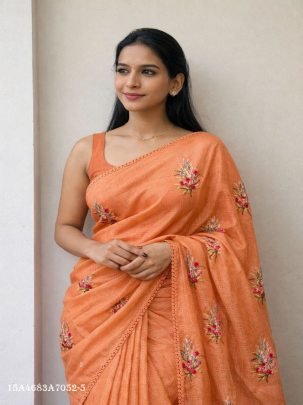 Premium Dola Silk Embroidered Saree