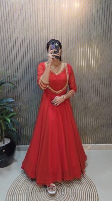Premium Fux Georgette With Designer Hand Work