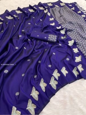 Premium Moonga Silk Saree with Intricate Zari Embroidery and Designer Pallu