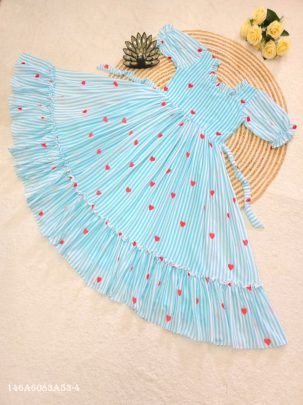 Premium Mul Chanderi Printed Midi Dress