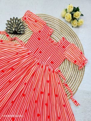Premium Mul Chanderi Printed Midi Dress