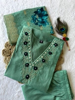 Roman Silk Sea Green