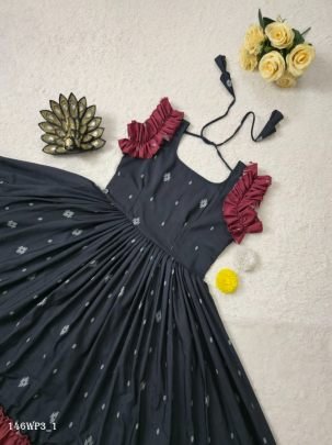 Printed Muslin Midi Dress