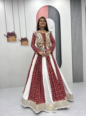 Pure Cotton Gamathi Work Lehenga