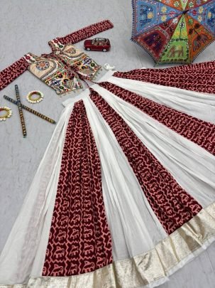 Pure Cotton Gamathi Work Lehenga