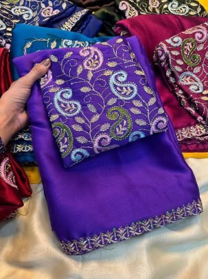 Rangoli Saree Sequence Emrodairy Saree