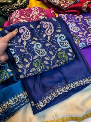 Rangoli Saree Sequence Emrodairy Saree