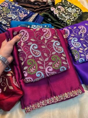 Rangoli Saree Sequence Emrodairy Saree