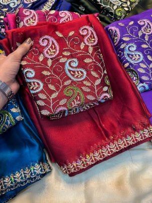Rangoli Saree Sequence Emrodairy Saree