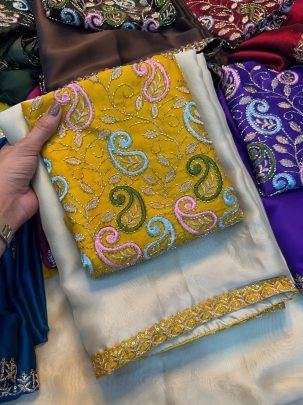 Rangoli Saree Sequence Emrodairy Saree