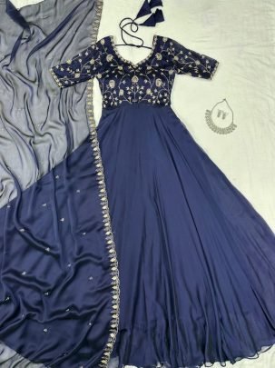 Rangoli  silk  Gown