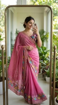 Rangoli Silk Saree With Beautiful Heavy Work Saree