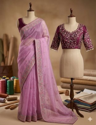 Rangoli Silk Saree With Beautiful Embroidery Work