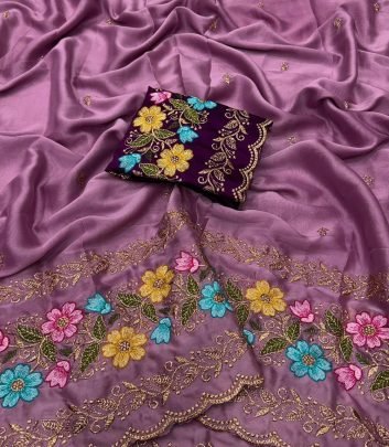 Rangoli Silk Saree With Beautiful Heavy Work Saree