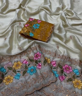 Rangoli Silk Saree With Beautiful Heavy Work Saree