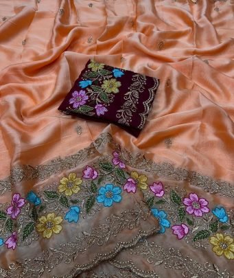 Rangoli Silk Saree With Beautiful Heavy Work Saree