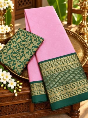 Rivanya Mercerised Copper Silk Saree