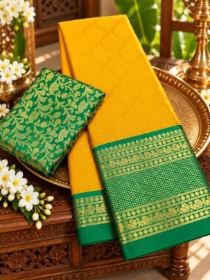 Rivanya Mercerised Copper Silk Saree