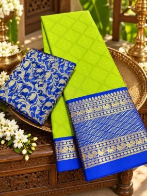 Rivanya Mercerised Copper Silk Saree