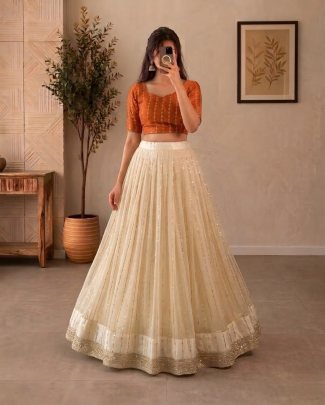 Space Silk Sequin Crop Top Skirt Set