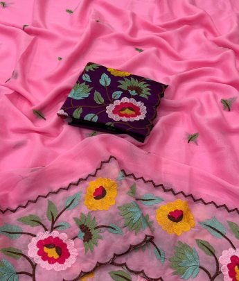 Star Georgette  with beautiful heavy Work Saree