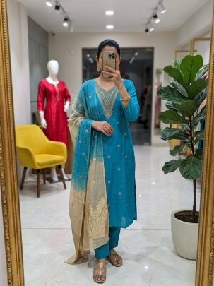 straight cut kurta sets