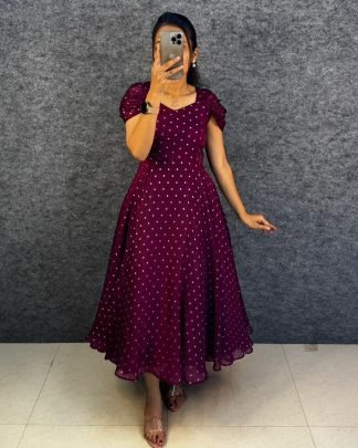 Tissue Butti Princess Midi Gown