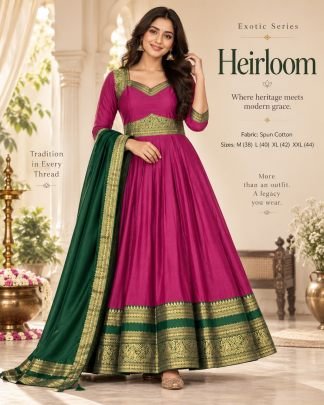 Vamika Heritage Cotton Spun Gown Set