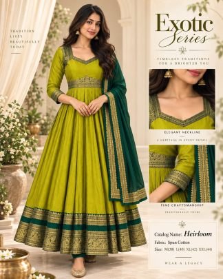 Vamika Heritage Cotton Spun Gown Set