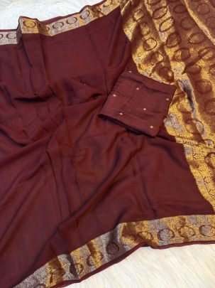 Vamika Jacquard Border Viscose Saree