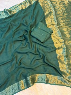 Vamika Jacquard Border Viscose Saree